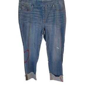 Women's Chico's Pull On Jeggings Ankle Heart 3R 16R